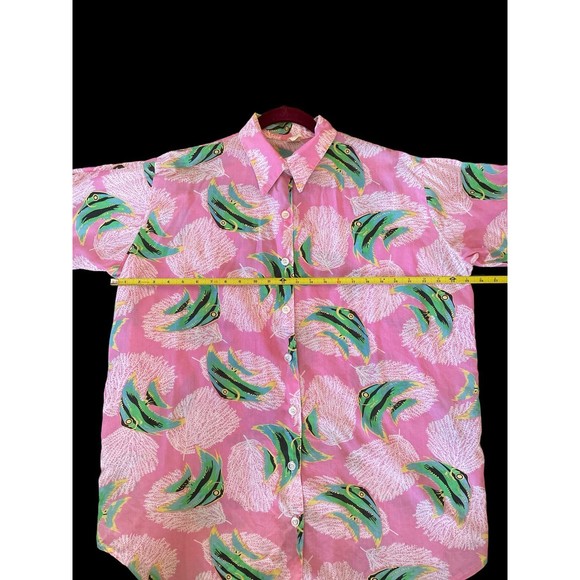 Vintage Tropical Coverup Long sleeve Button Down Shirt-One Size - Picture 6 of 6